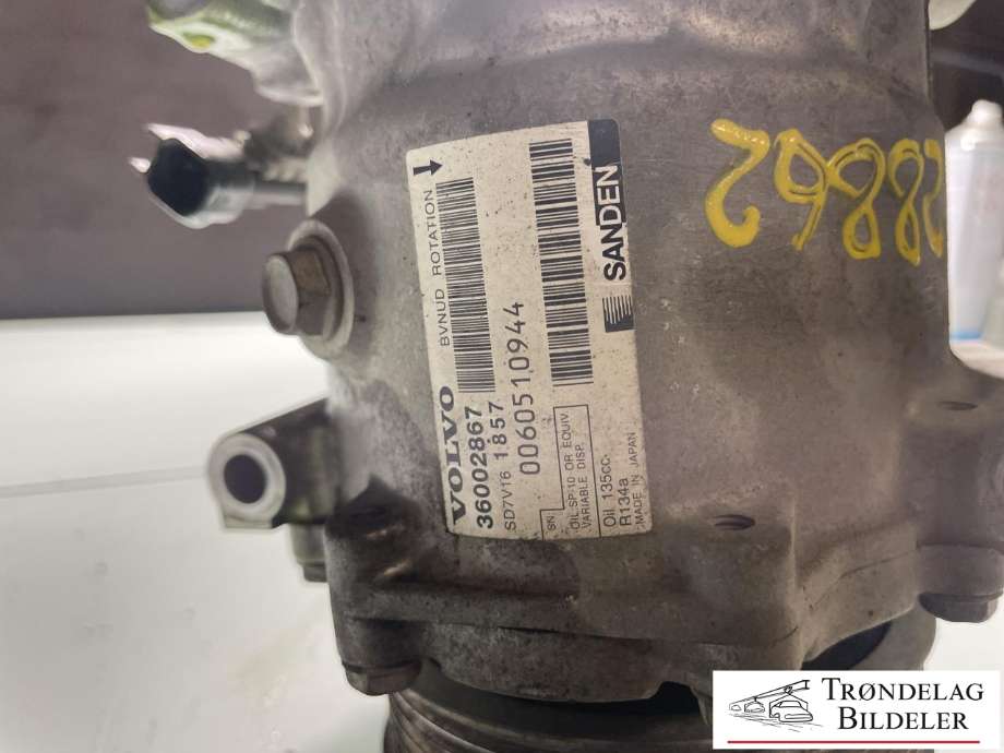 Aircondition kompressor til Volvo V60/V60 CC 2013-2018 (Type I, Fase 2) (36001870|890584|51-0931|31348213|31291821|31348245|36000986|36001898|9464905145)