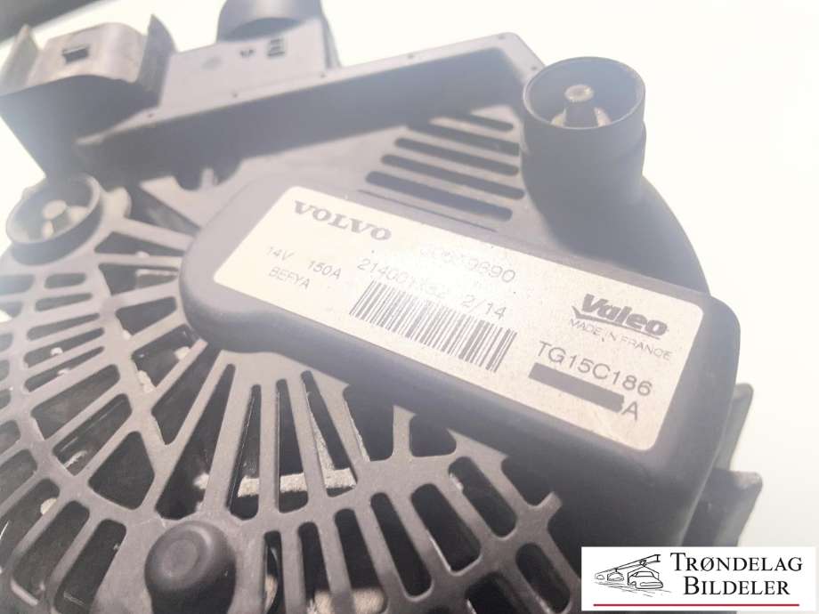 Dynamo diesel til Volvo V60/V60 CC 2013-2018 (Type I, Fase 2)  (36012505|31419219|30659390|2193121502|31285659|36001117|36001501|AV6N-10300-GC|AV6N-10300-GB|AV6N-10300-GD|AV6N-10300-GE|AV6N-10300-MB|AV6N-10300-MD|1506300|1685793|1704769|1707065|1762377|2260730|8V21-10300-BB|Y40618300|986084230|LRA03470|TG15C214|1857696|2032603|Y666-18-300A|30285659|31266149)
