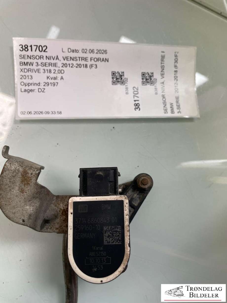 Sensor nivå, venstre foran til BMW 3-Serie 2012-2018 (F30/F31/F34) (F30/F31/F34) (37146870000|37146842254|37146783044)