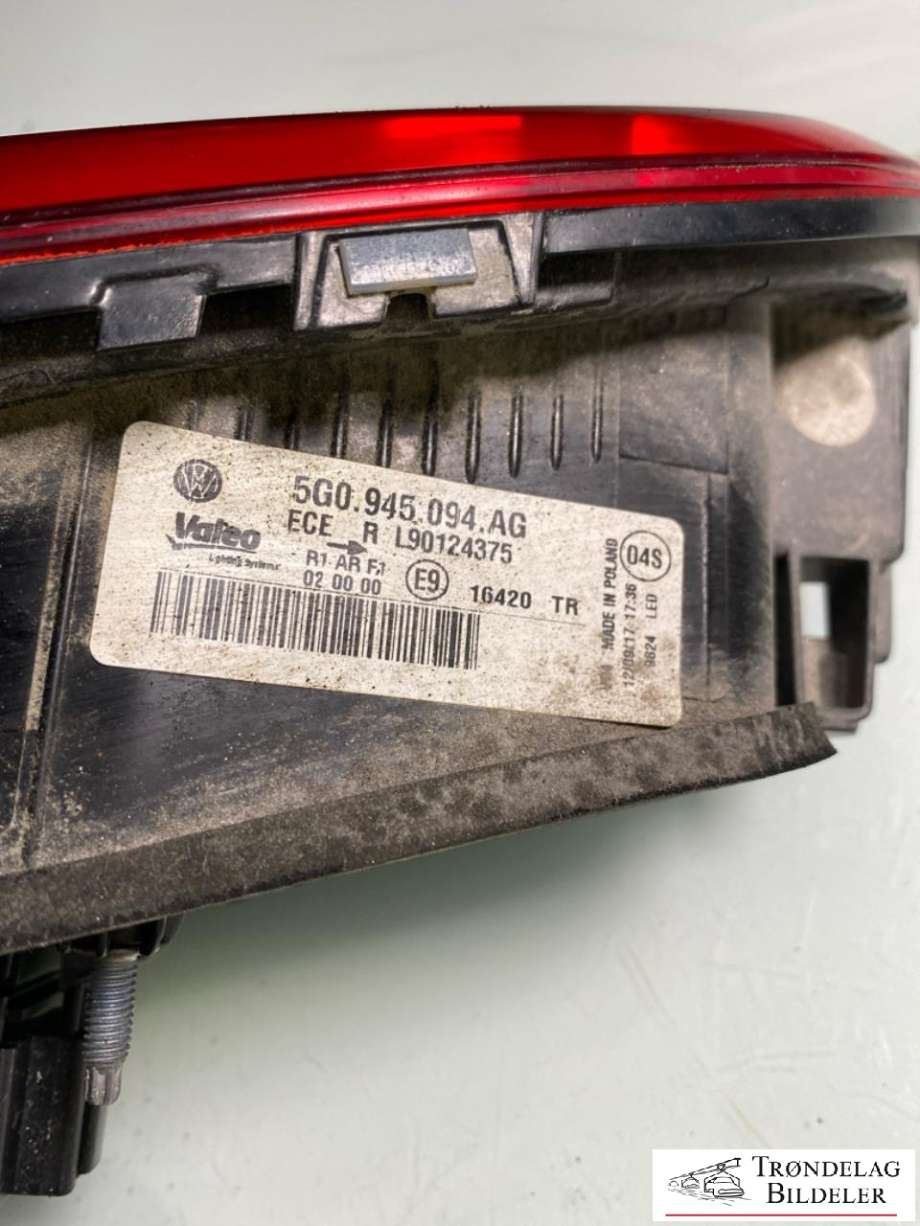 Baklykt høyre indre til VW e-Golf 2017-2020 (Fase 2)  (5G0 945 094 AG|)