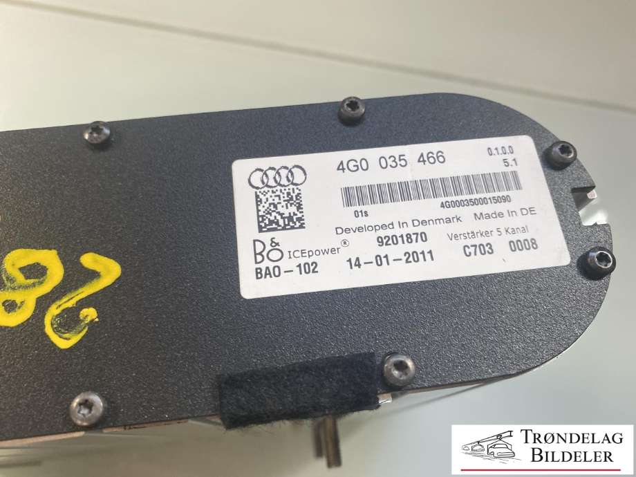Bilstereo forsterker til Audi A7 2010-2014 (Type I, Fase 1)  (4G0 035 466|)