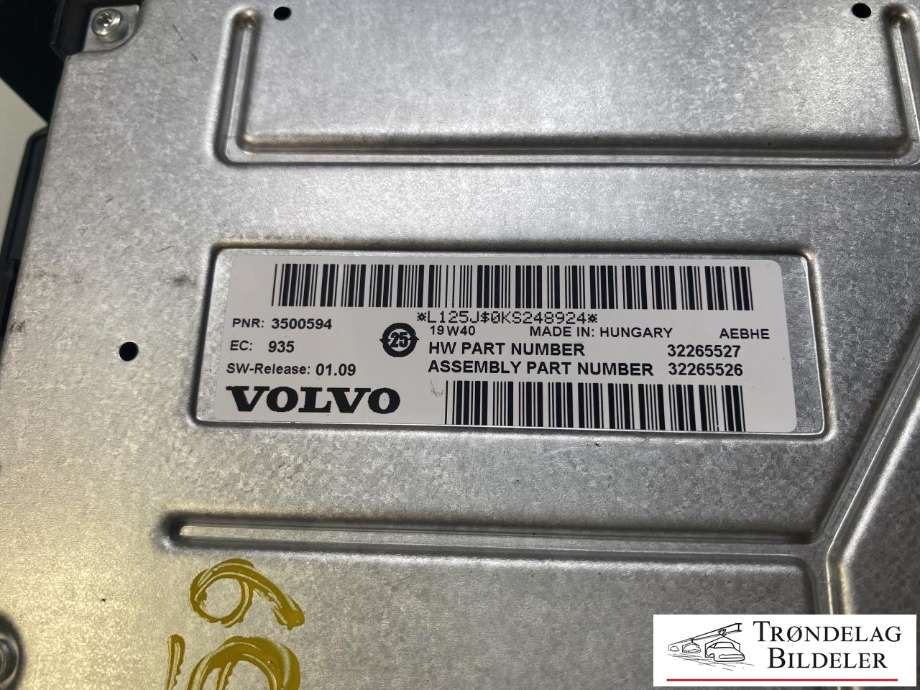 Bilstereo forsterker til Volvo V60 / V60 CC 2018-->> (Type II) (32265284|36003061|31652394|K501/K502|)