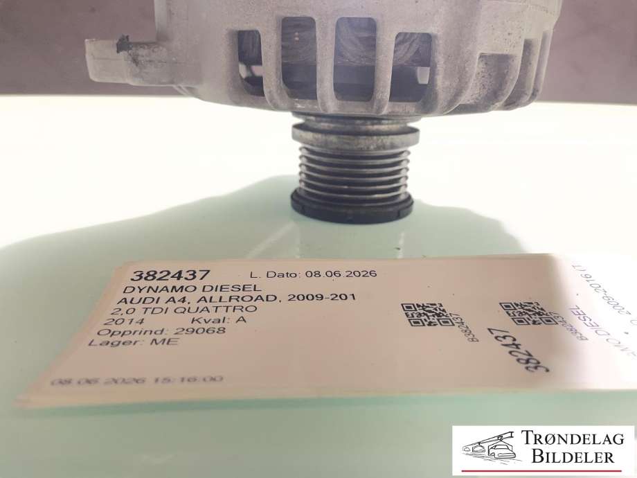 Dynamo diesel til Audi A4, Allroad 2009-2016 (Type I) (B8) (B8) (03L 903 017 E|03L 903 017 EX|03L 903 017 F|04L 903 017|04L 903 017  X|04L 903 017 D|04L 903 017 DX|04L 903 017 E|04L 903 017 EX)