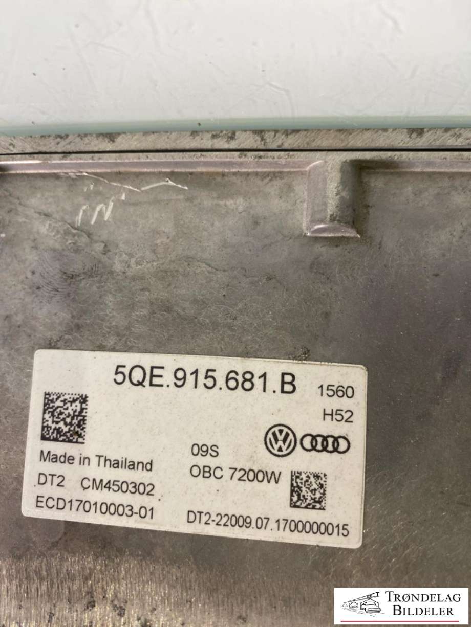 Batterilader (OBC - On Board Charger) til VW e-Golf 2017-2020 (Fase 2) (5QE915681B|5QE915681N|)