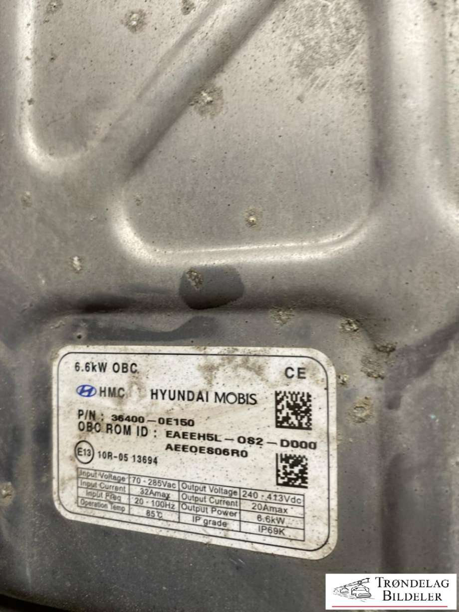 Batterilader (OBC - On Board Charger) til Hyundai Ioniq Electric 2016-2019 (Fase 1) (36400-0E150|)