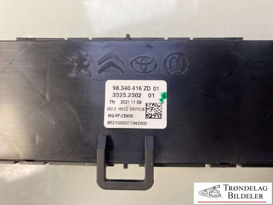 Varmeapparat betjening til Peugeot Partner 2019-->> (Type III)  (98 081 722 ZD|)