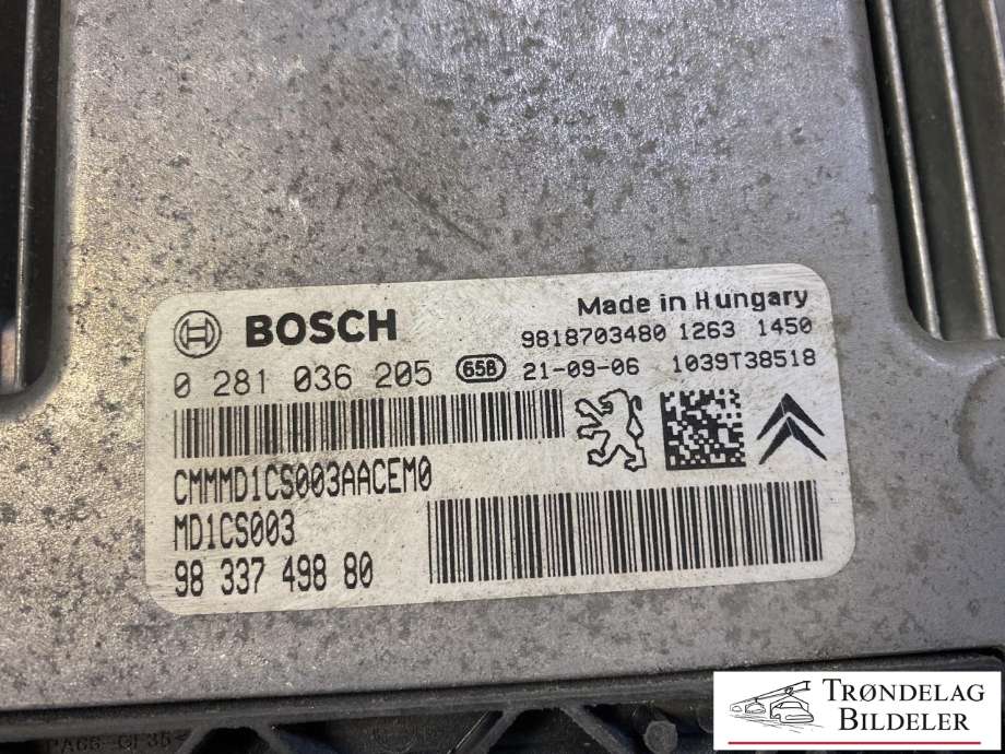 Styreenhet motor til Peugeot Partner 2019-->> (Type III)  (16 384 283 80|)