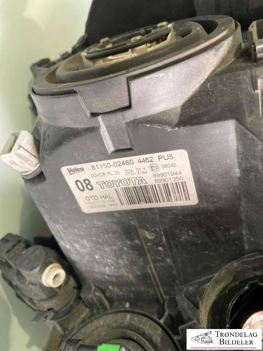 Frontlykt venstre halogen til Toyota Auris 2007-2010 (Type I, Fase 1) (8117002460|)