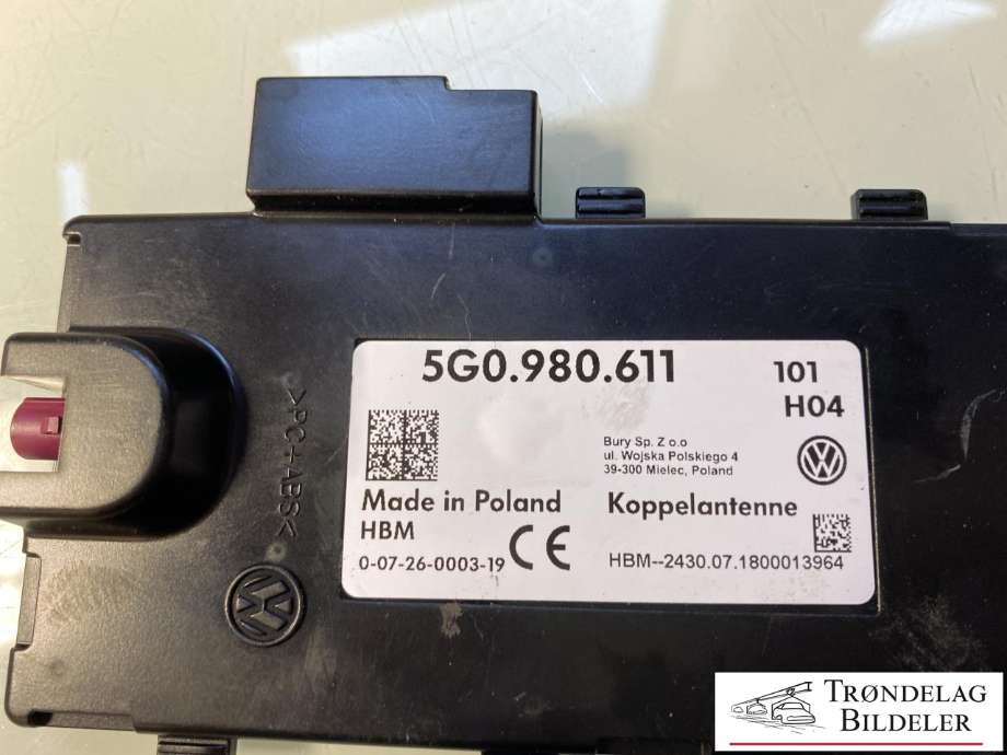 Antenne forsterker til VW Passat 2015-2019 (Fase 1) (B8) (B8) (5G0 980 611|)