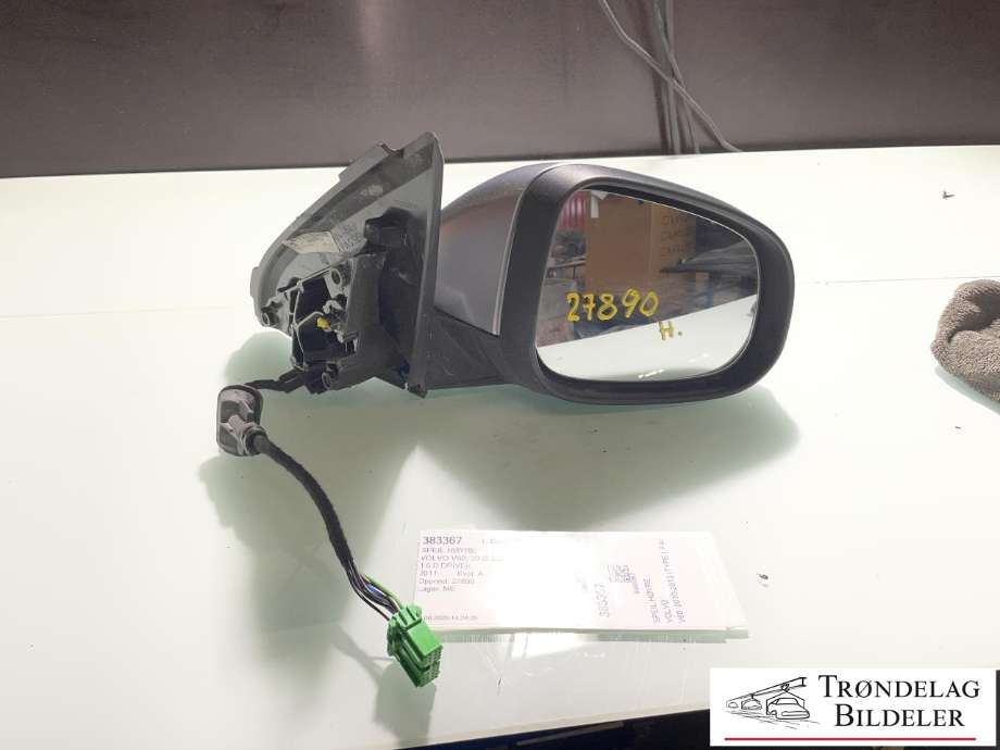 Speil høyre til Volvo V60 2010-2013 (Type I, Fase 1) (31402636|31402646|)