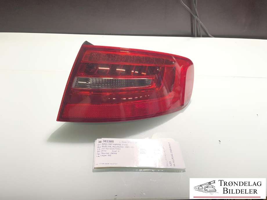 Baklykt høyre ytre til Audi A4, Allroad, 2009-2016 (Type I) (B8) (B8) (8K9 945 096 D)