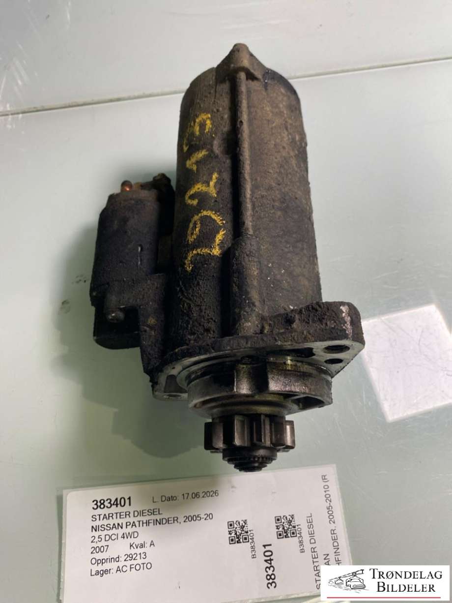 Starter diesel til Nissan Pathfinder 2005-2010 (Fase 1) (R51) (R51) (23300EB30A|23300 EB300|23300EB30B|0 986 025 730|)