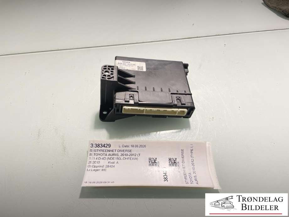 Styreenhet diverse til Toyota Auris, 2010-2012 (Type I, Fase 2)  (88650-02730)