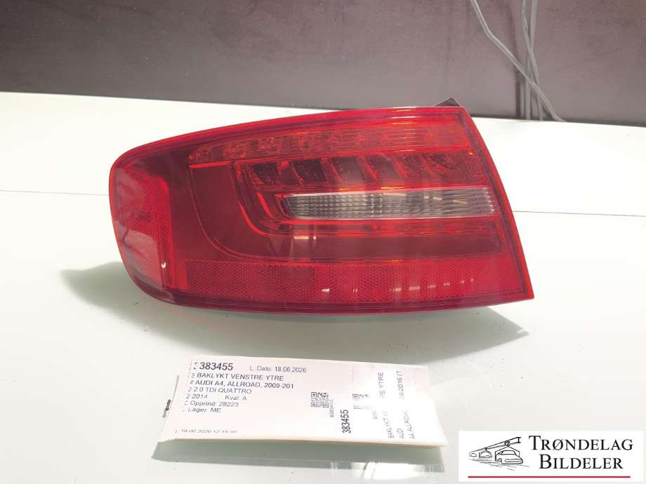 Baklykt venstre ytre til Audi A4, Allroad, 2009-2016 (Type I) (B8) (B8) (8K9 945 095 D)