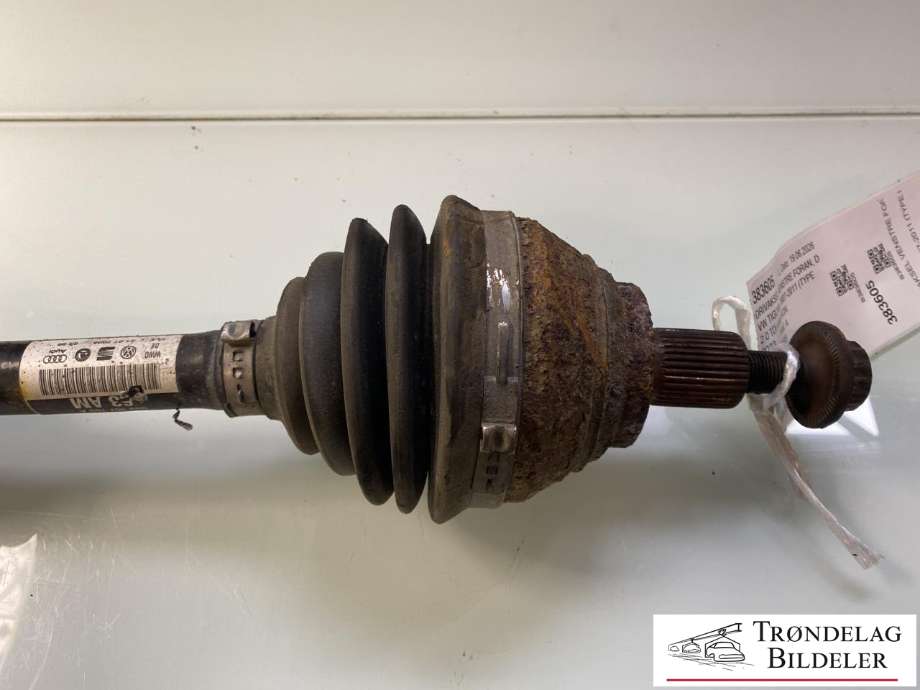 Drivaksel venstre foran, diesel/manuell til VW Tiguan 2007-2011 (Type I, Fase 1)  (5N0 407 763 A|)