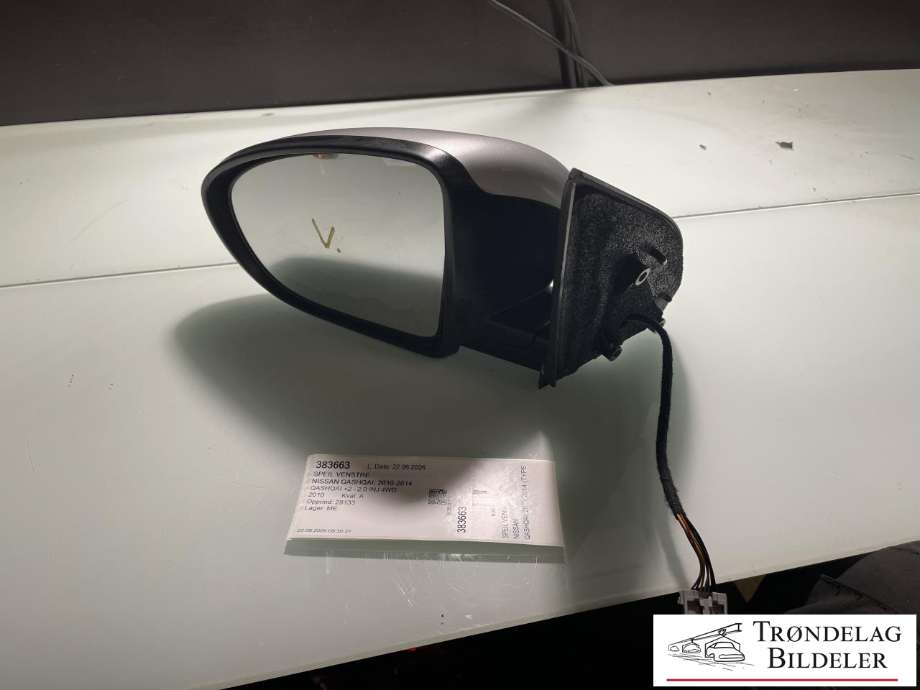 Speil venstre til Nissan Qashqai 2010-2014 (Type I, Fase 2) (96302-JD74A|96302-BR74A|96374-JD08E)