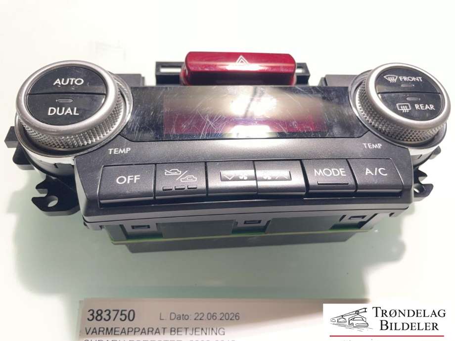 Varmeapparat betjening til Subaru Forester 2008-2013 (Type III)  (72311SC320|)