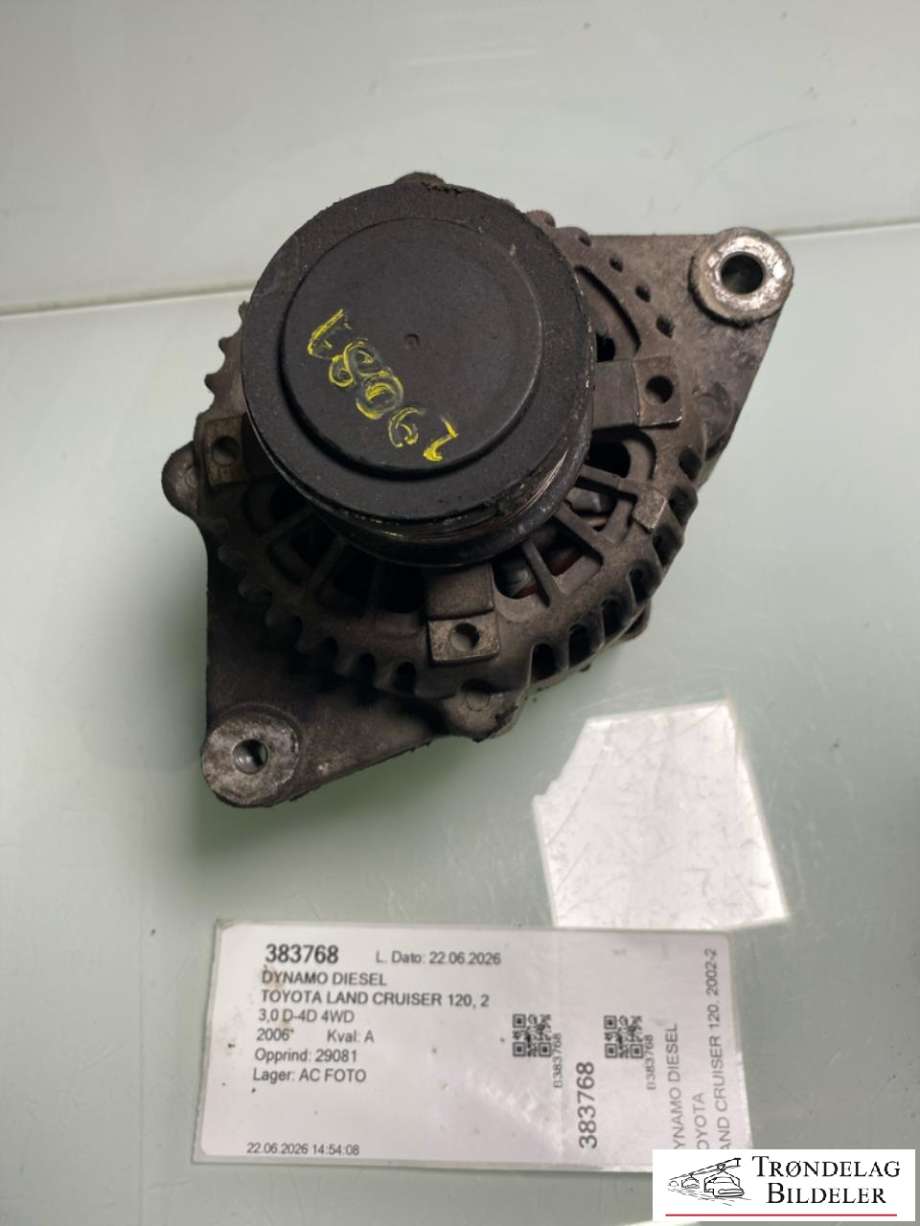 Dynamo diesel til Toyota Land Cruiser 120 2002-2009 (2706030050|27060 30040|27060 30010|27060 30120|27060 30150|27060 30151|27060 30154|270600L020|270600L021|270600L022|270600L060|270600L080|0 986 082 040)