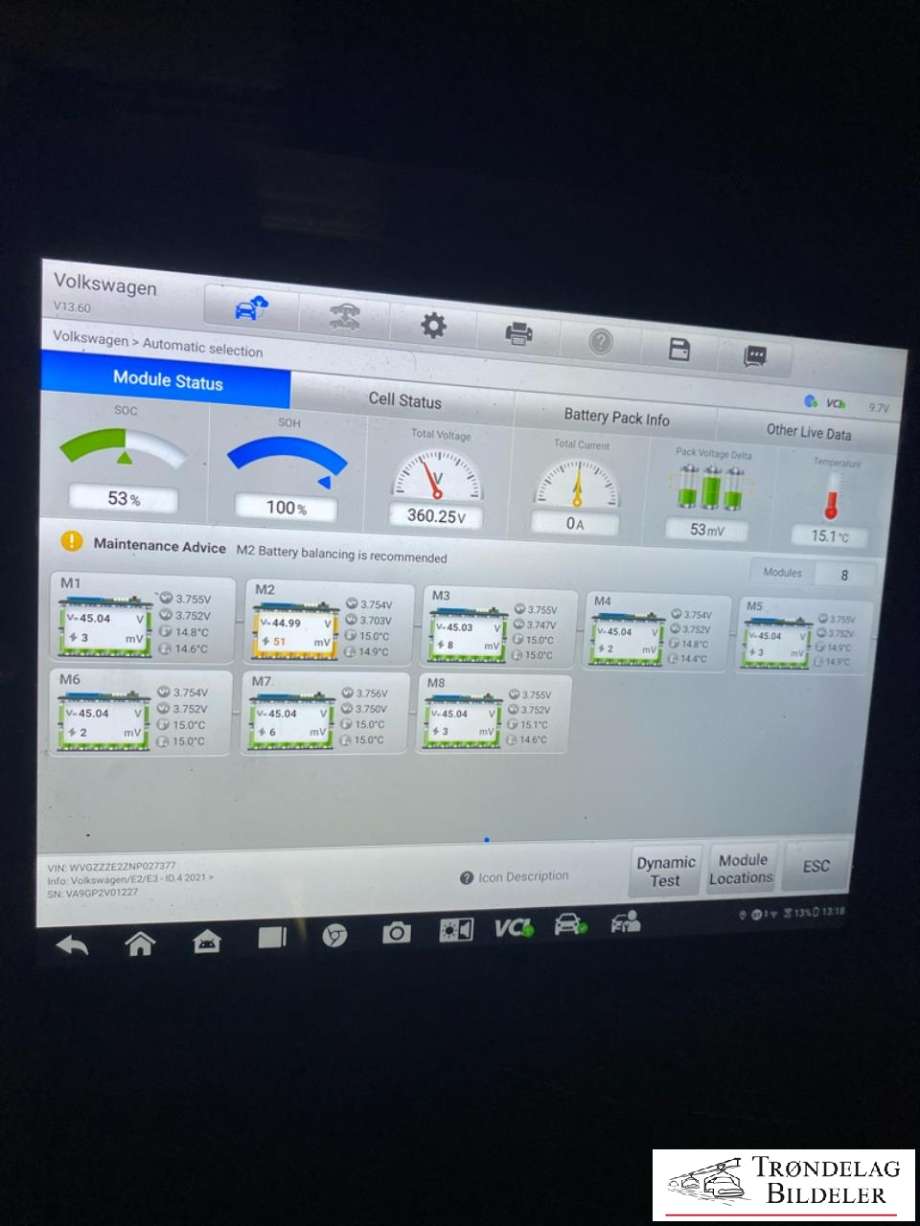 Batteripakke elbil til VW ID.4 2020-->> (0Z1 915 910 FB|)