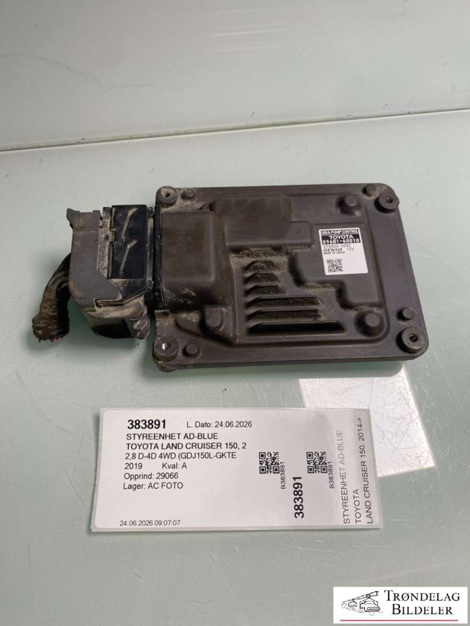 Styreenhet Ad-Blue til Toyota Land Cruiser 150, 2014-->> (Fase 2)  (896B160010)