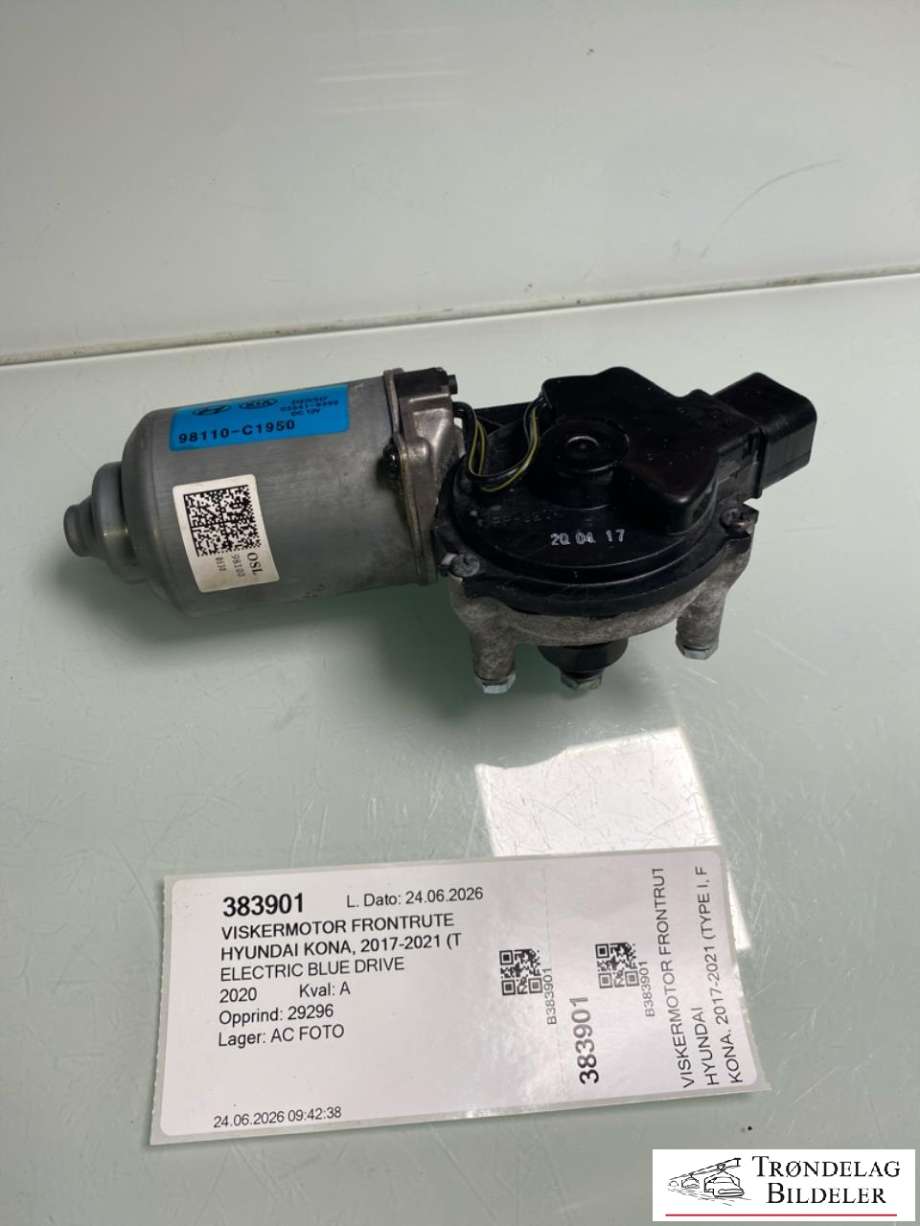 Viskermotor frontrute til Hyundai Kona, 2017-2021 (Type I, Fase 1)  (98110C1950)