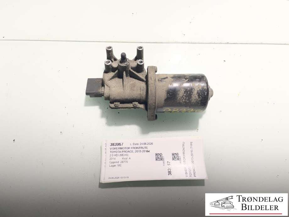 Viskermotor frontrute til Toyota Proace, 2013-2016 (Type I)  (SU001A1300)