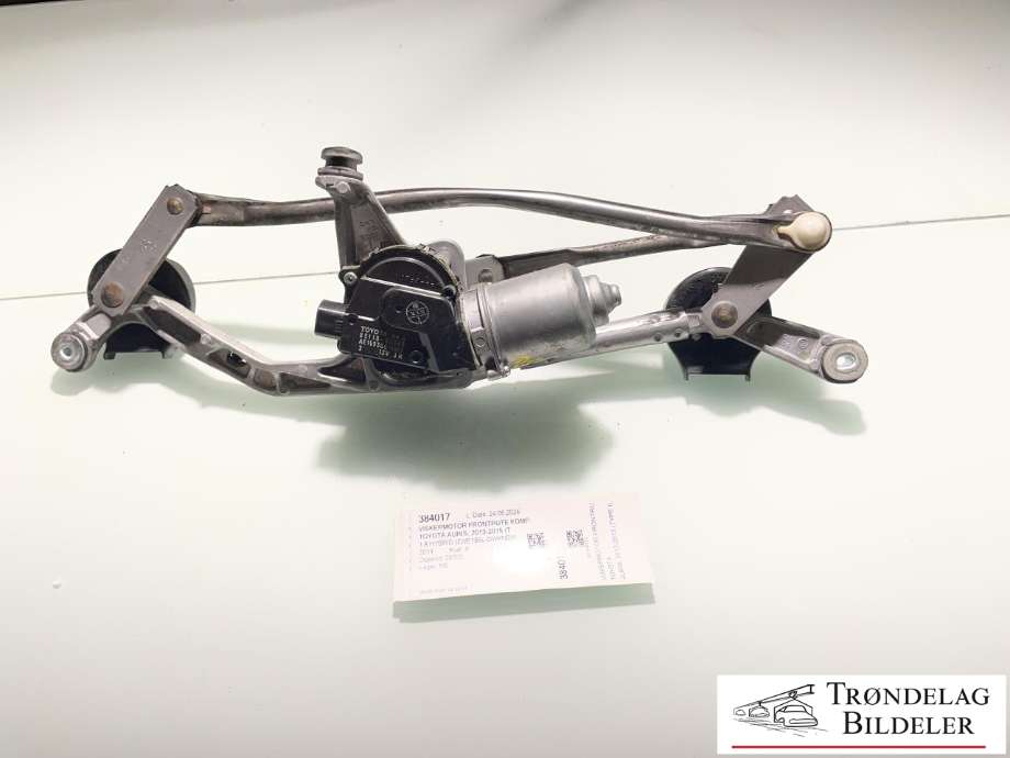 Viskermotor frontrute komplett m/overføring til Toyota Auris, 2013-2015 (Type II, Fase 1) (85150-02300)