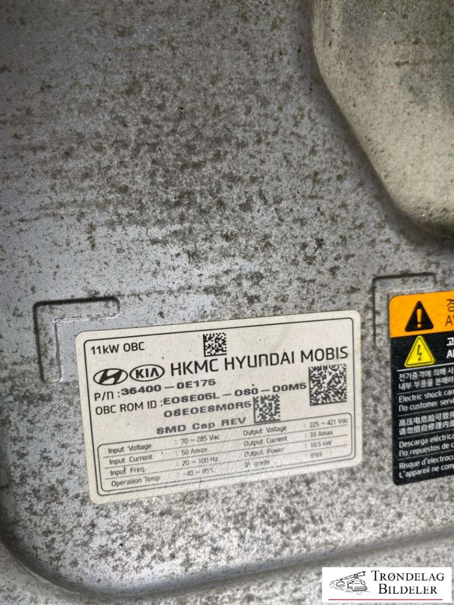 Batterilader (OBC - On Board Charger) til Hyundai Kona 2017-2021 (Type I, Fase 1)  (364000E170|)