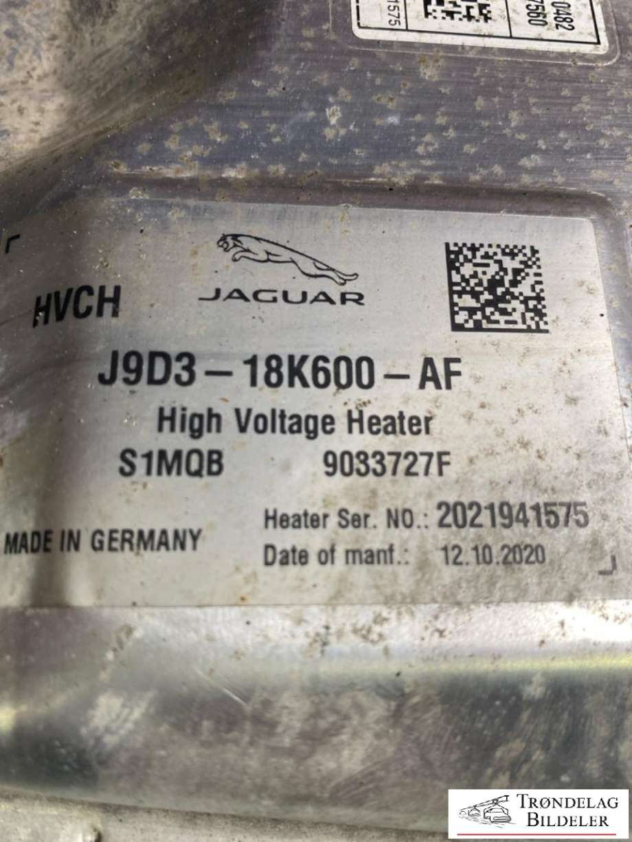 Varmeapparat PTC-heater til Jaguar I-PACE 2018-->>  (T4K13762|J9D318K600AF|)