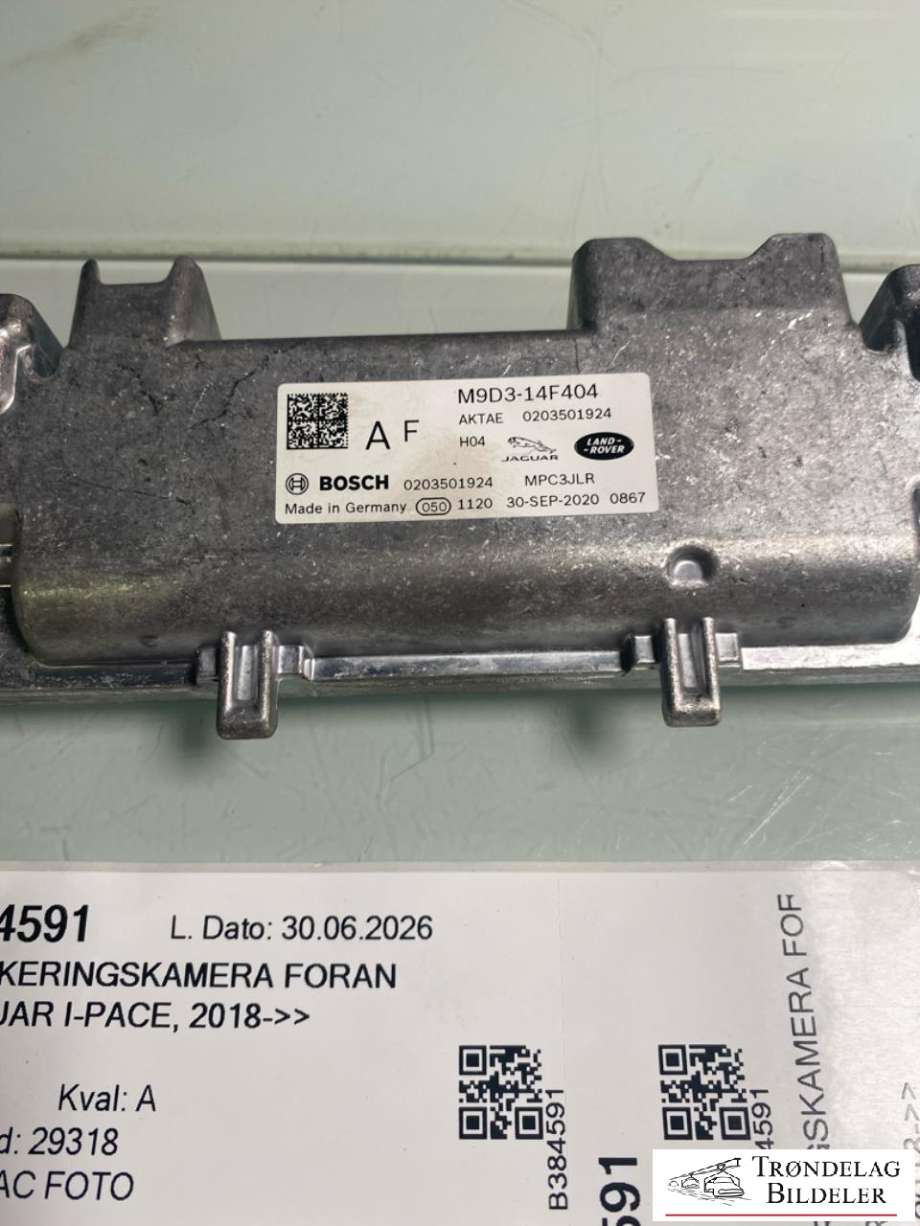 Parkeringskamera foran til Jaguar I-PACE 2018-->> (M9D314F404AH|T4K11443|T4K16512 |N9D314F404AE|)