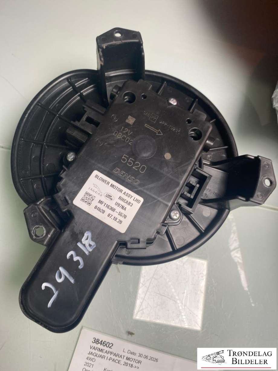 Varmeapparat motor til Jaguar I-PACE 2018-->> (J9D1132|J9D318456AA|)