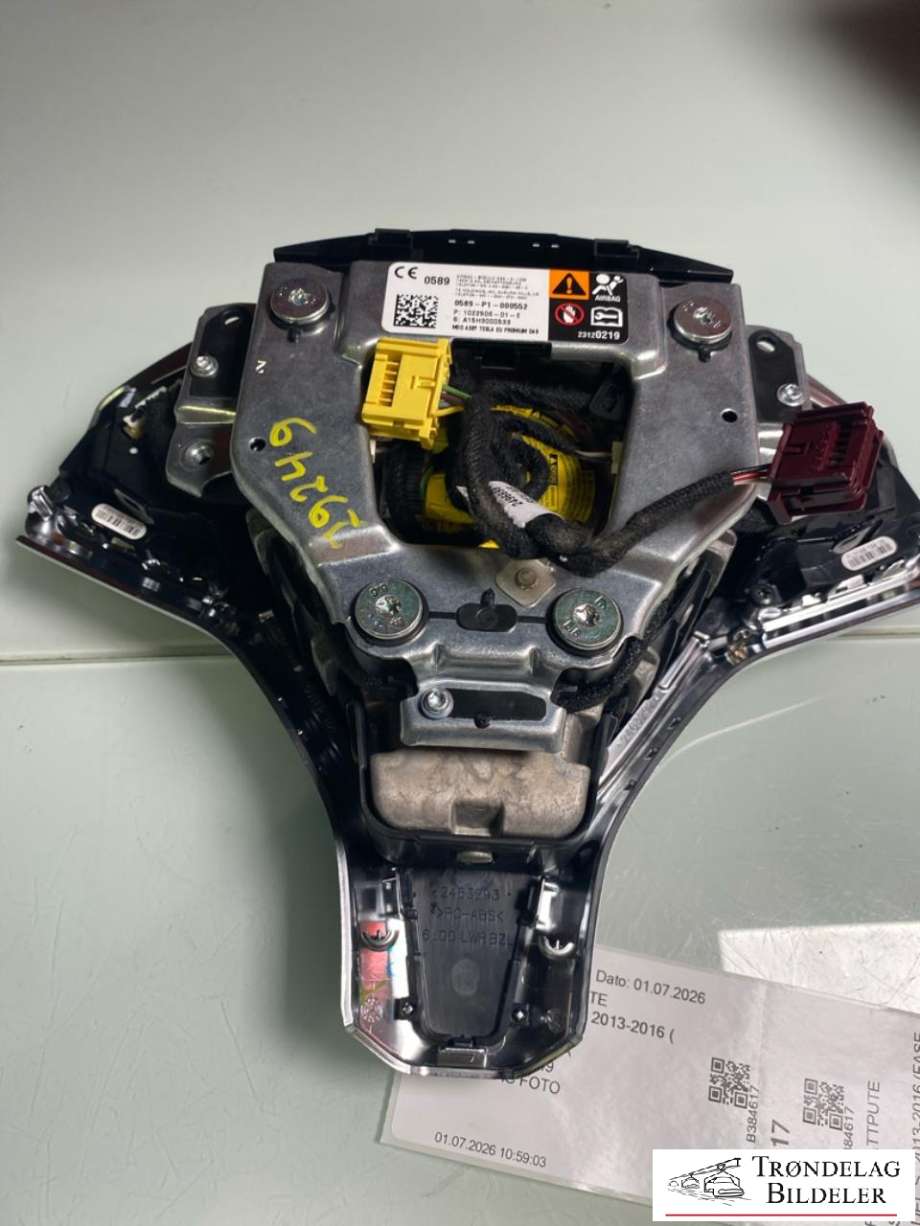 Airbag rattpute til Tesla Model S 2013-2016 (Fase 1)  (1022506-01-E|)