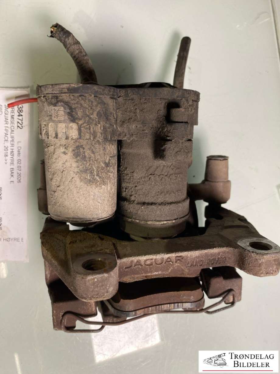 Bremsecaliper høyre bak, elektrisk til Jaguar I-PACE 2018-->>  (T4K8131|T2H7438|325X20MM|J9D32552AA|T2H7438 = KLAVE|GX732B512AA = KLAVE)