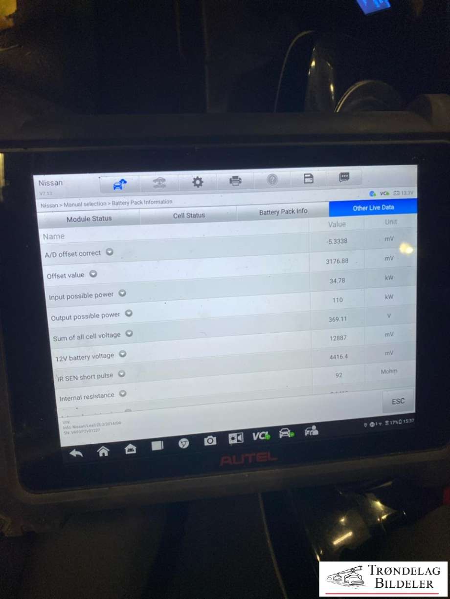 Batteripakke elbil til Nissan Leaf 2011-2017 (Type I)