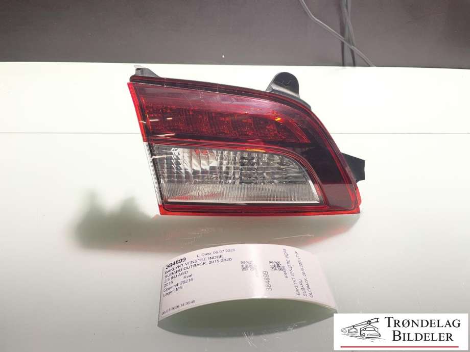 Baklykt venstre indre til Subaru Outback, 2015-2020 (Type V) (84912AL080)