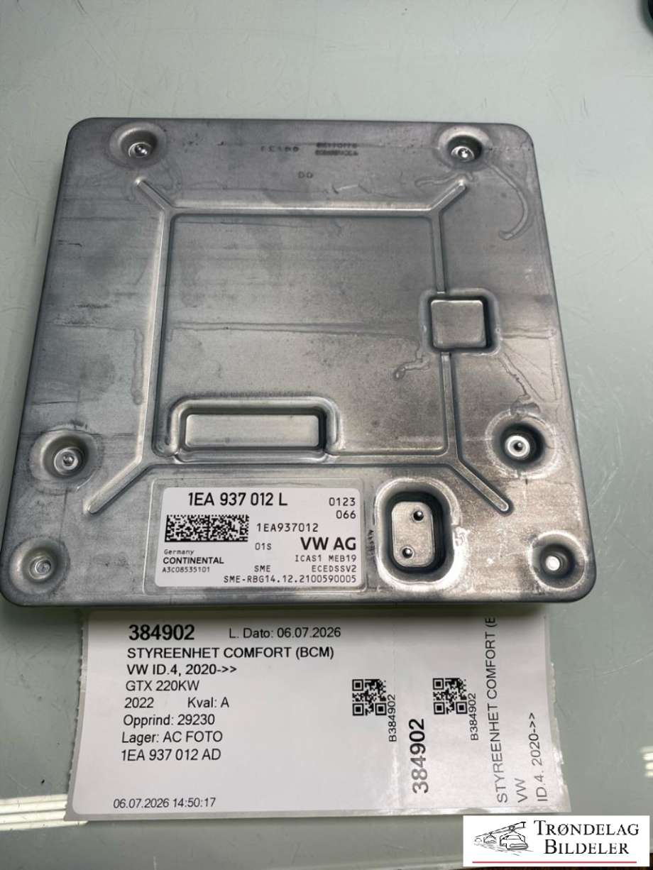 Styreenhet comfort (BCM) til VW ID.4, 2020-->> (1EA 937 012 AD)