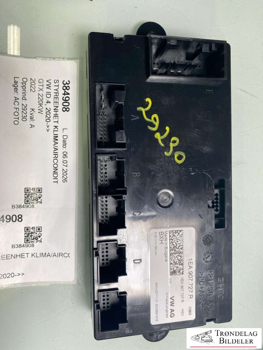 Styreenhet klima/aircondition til VW ID.4, 2020-->> (1EA 907 727 R)