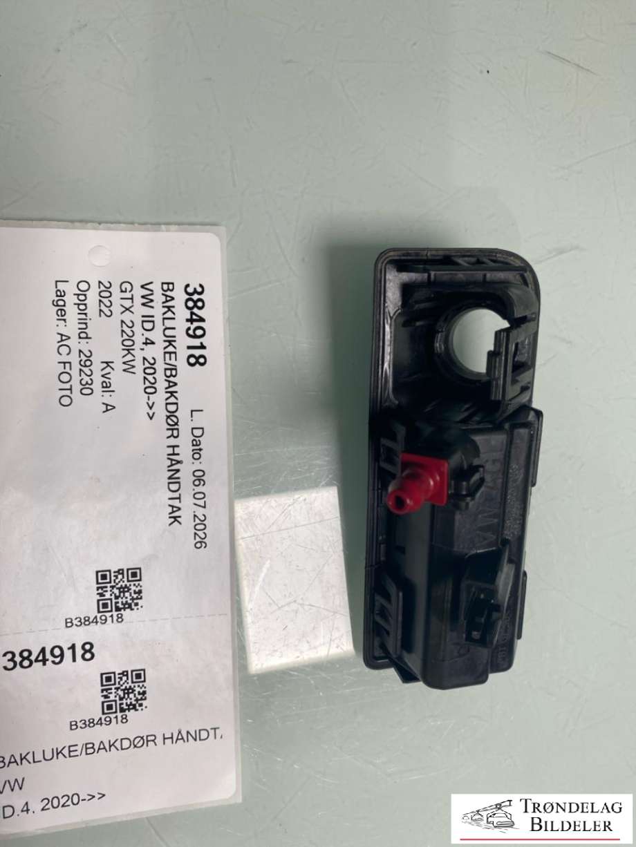 Bakluke/bakdør håndtak til VW ID.4 2020-->> (5WA 980 546 C|5WA 980 546 D|5E3827566A)