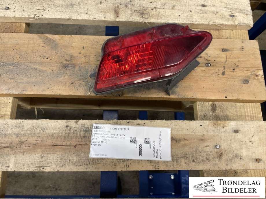 Refleksplate til Toyota RAV4 2013-2015 (Type IV, Fase 1) (8149042050|)