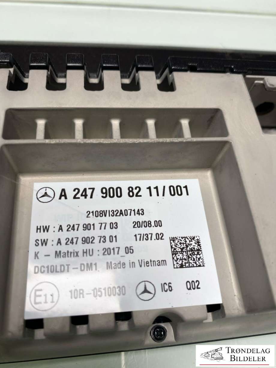 Instrumentpanel til Mercedes EQA 2021-->>  (A 247 900 15 17|A 247 900 82 11|A 247 900 82 11 80)