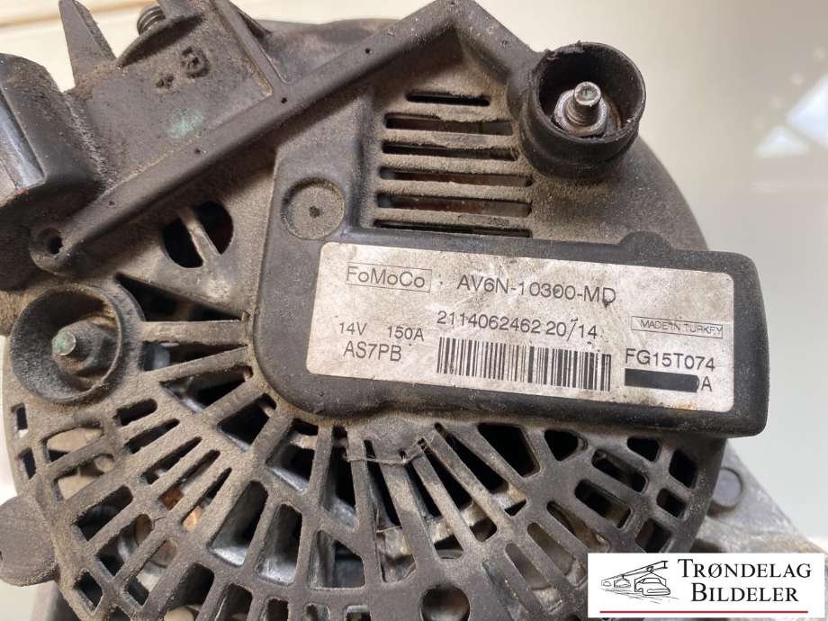 Dynamo diesel til Ford Kuga 2013-2019 (AV6N-10300-GC|30659390|AV6N-10300-GE|2260730|986084230|36012505|31419219|2193121502|31285659|36001117|36001501|AV6N-10300-GB|AV6N-10300-GD|AV6N-10300-MB|AV6N-10300-MD|1506300|1685793|1704769|1707065|1762377|8V21-10300-BB|Y40618300|LRA03470|1857696|2032603|Y666-18-300A|30285659|31266149)