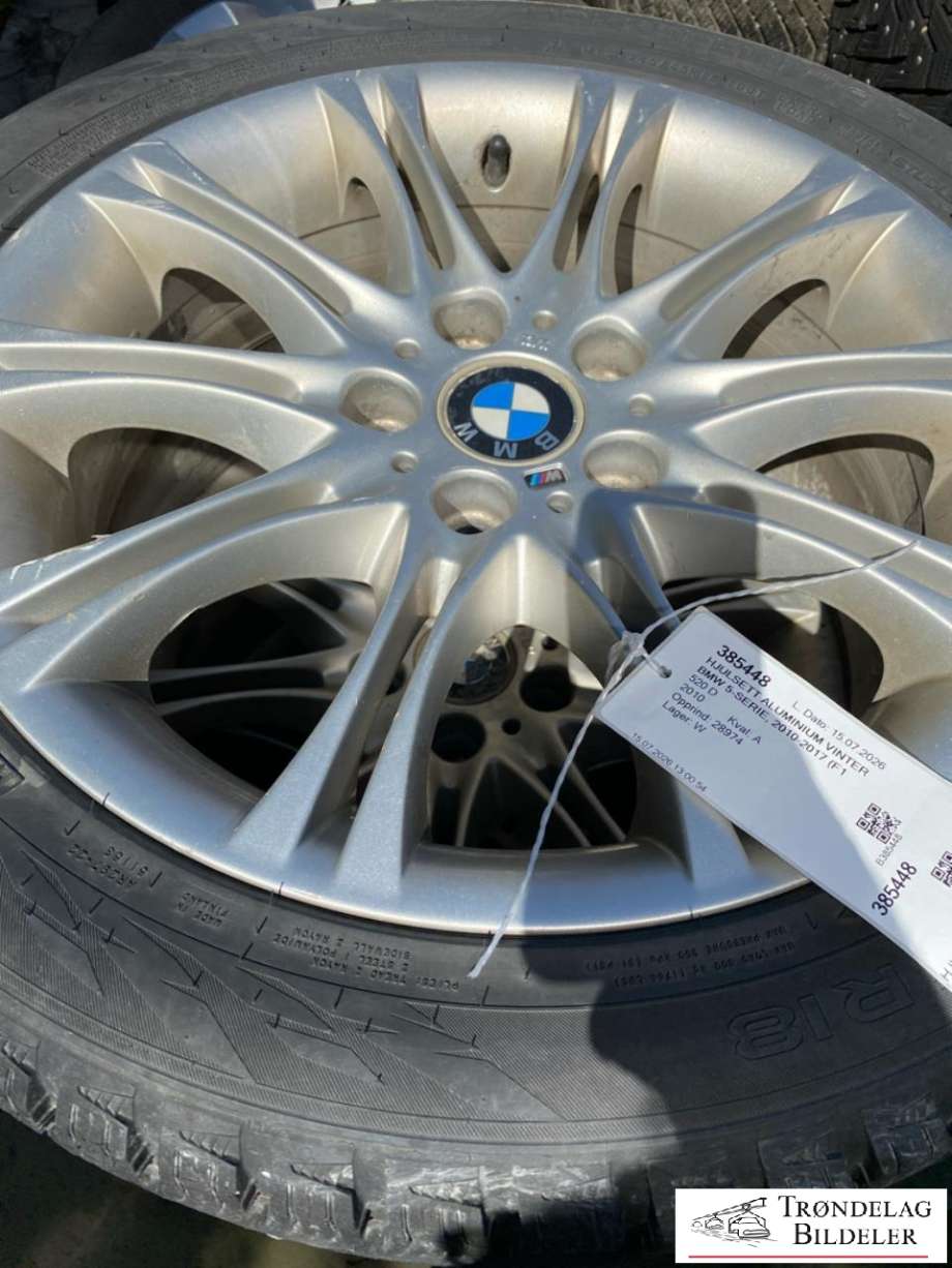 Hjulsett aluminium vinter til BMW 5-Serie 2010-2017 (F10/F11) (F10/F11) (NOKIAN HAKKA R3|245-45-18 100T|)