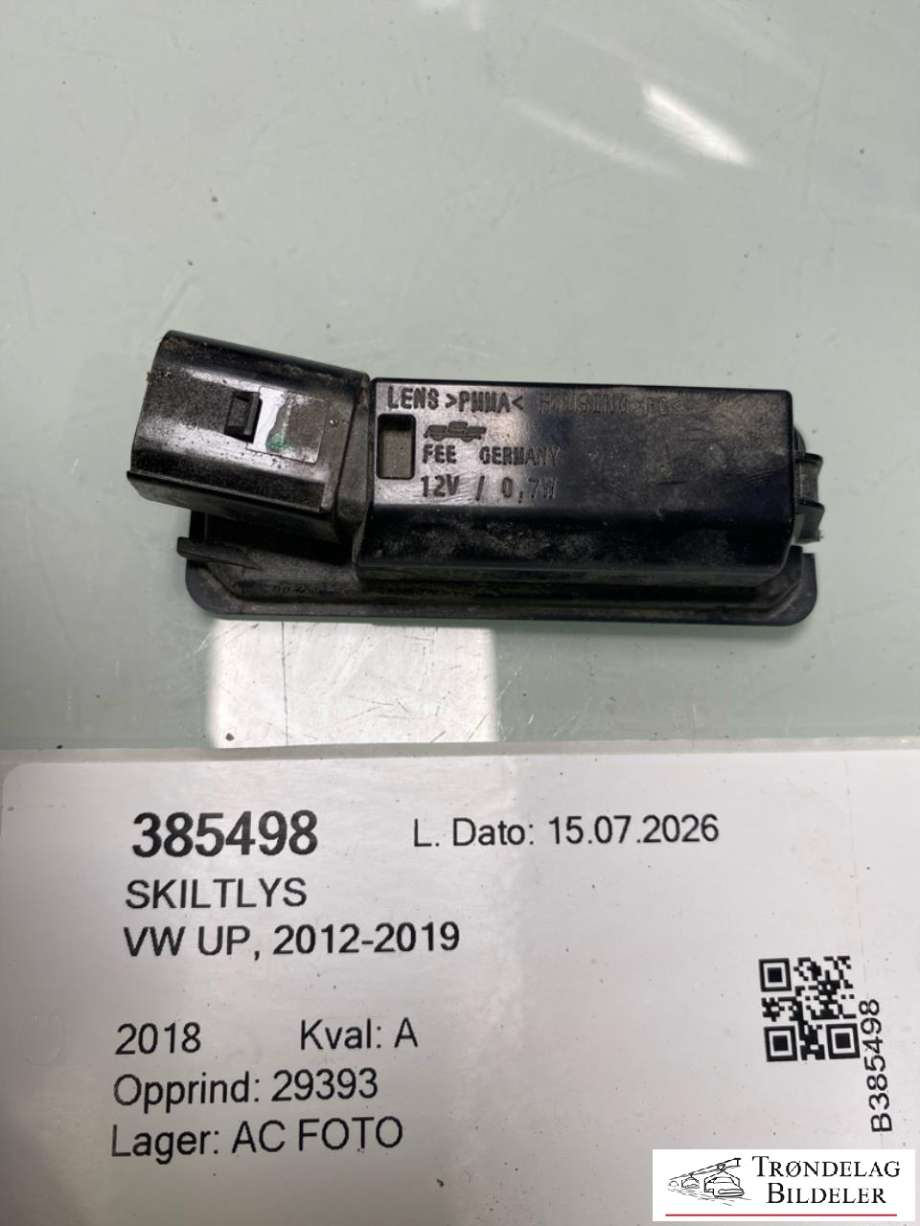 Skiltlys til VW Up 2012-2019 (1K8943021C|1K8943021D|)