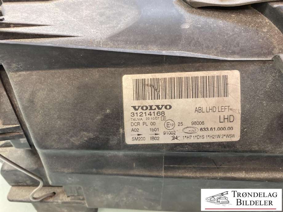 Frontlykt venstre xenon til Volvo V70 2007-2013 (Type III, Fase 1) (31353538|31353532|30744459|31283921|)
