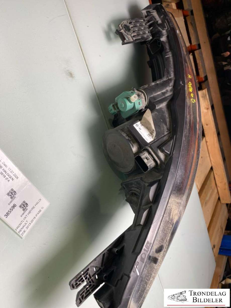 Frontlykt høyre halogen til Renault Zoe 2013-2019 (Fase 1)  (260108268R|)