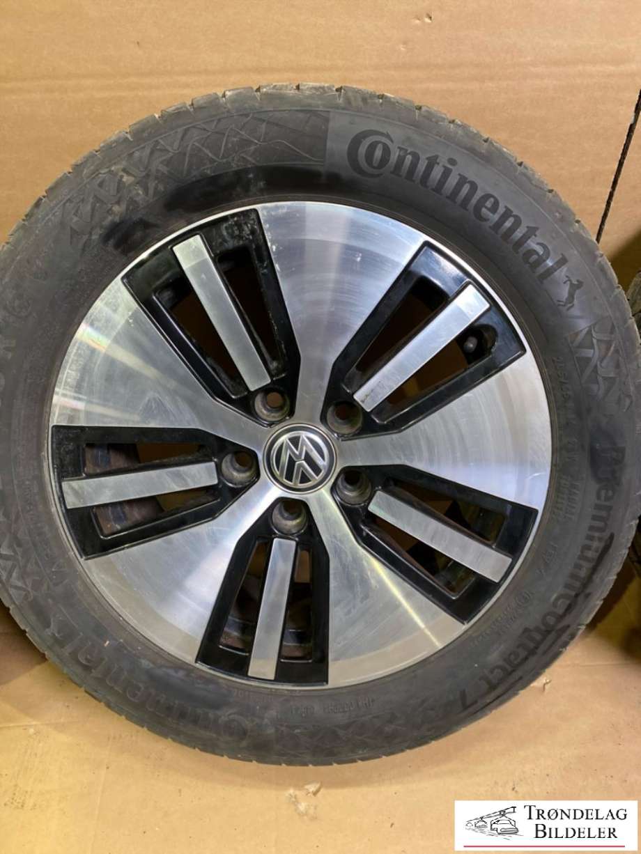 Hjulsett aluminium sommer til VW e-Golf 2017-2020 (Fase 2) (CONTI PREM CONT 7|205/55-16 91V| 5X112/6.5X16/ET46/CB57.1MM|PROD. 46/2024|6MM MØNSTER)