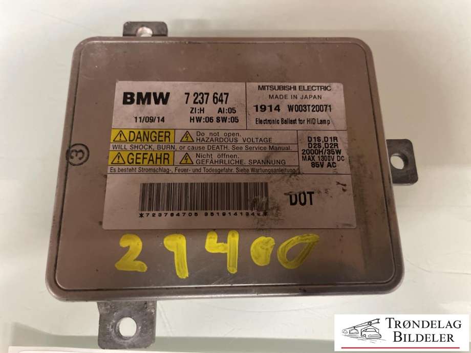 Styreenhet xenon/ballast til BMW 5-Serie 2010-2017 (F10/F11) (F10/F11) (W003T20071|7237647|63117318327|63127172536|63127255724|W003T23171|63112990007|63117237647|W003T19571|63127296090|63127250624)