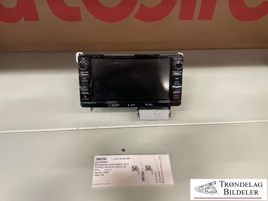 Bilstereo til Mitsubishi Outlander, 2015-->> (Type III, Fase 2) (8750A592)