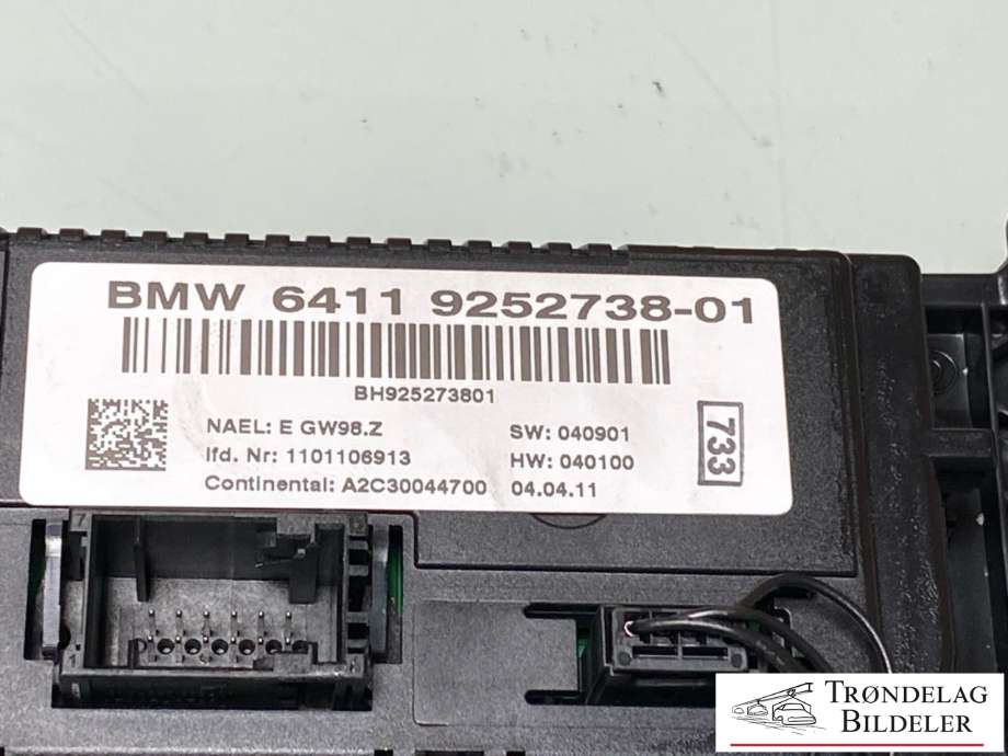 Varmeapparat betjening til BMW X3 2010-2017 (F25) (F25) (64119252738|64119312722|)