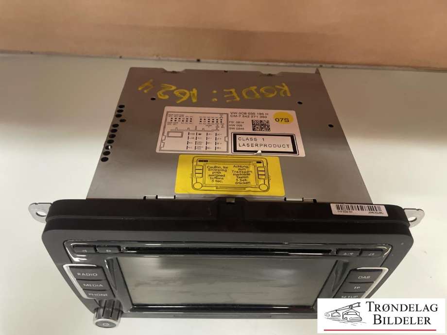 Bilstereo til VW Tiguan 2011-2016 (Type I, Fase 2) (3C8 057 195 B|)